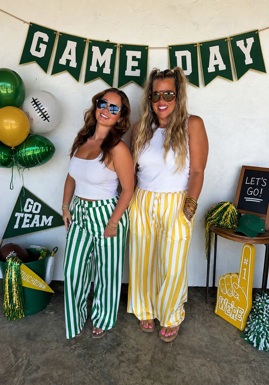 PREORDER: Game Day Vertical Striped Pants, Late August Arrival
