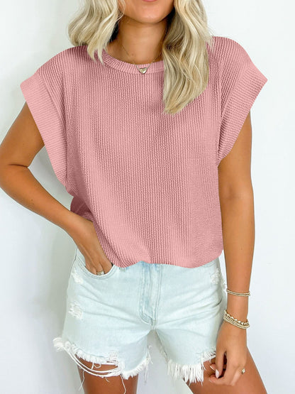 PREORDER: Textured Cap Sleeve Top