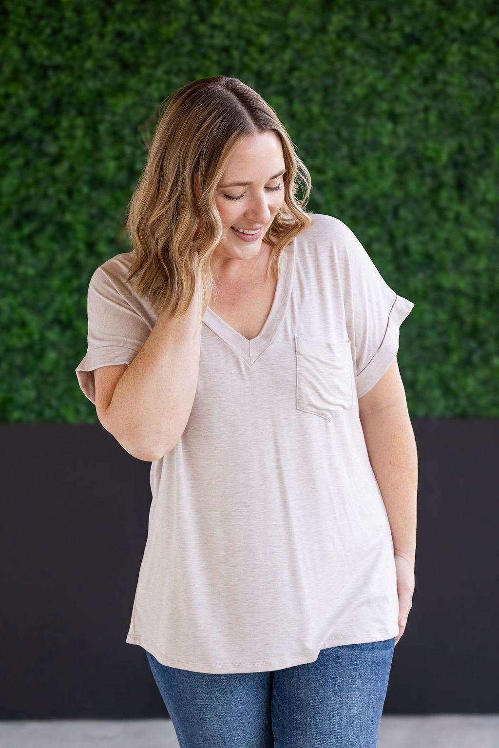 Sierra Pocket Top - Oatmeal