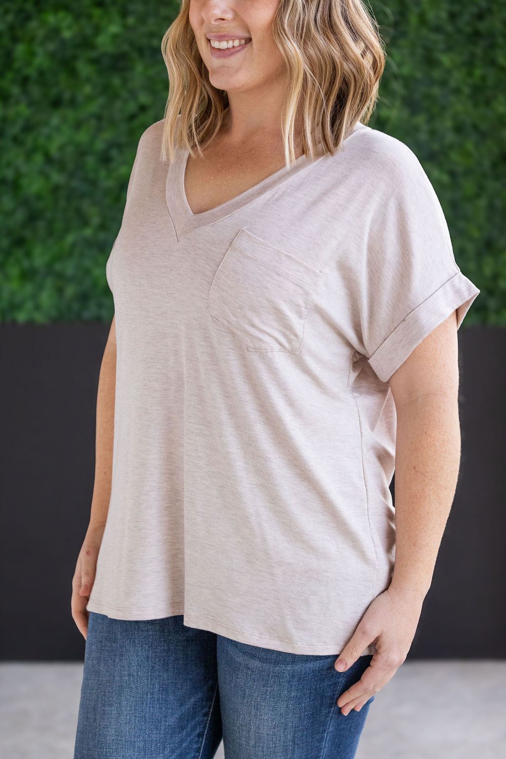 Sierra Pocket Top - Oatmeal