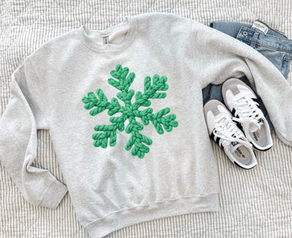 Faux Yarn Snowflake Sweatshirt Preorder