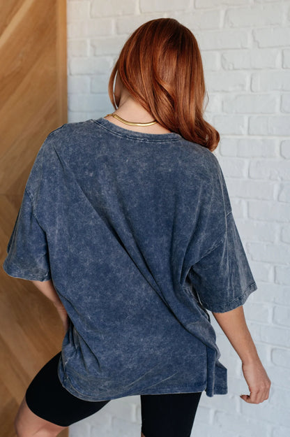 Zenana Washed Short Sleeve Top