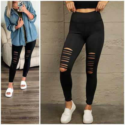 PREORDER: Distressed Leggings