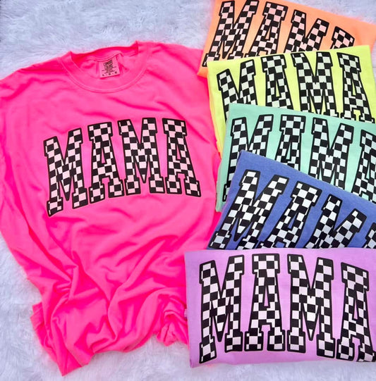 Neon Checkered Mama Preorder