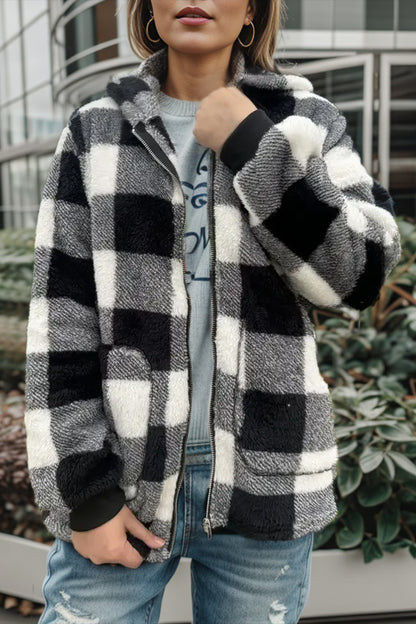 Preorder: Plaid Hooded Jacket