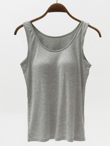 PREORDER: Wide Strap Tank with Built-In Bra