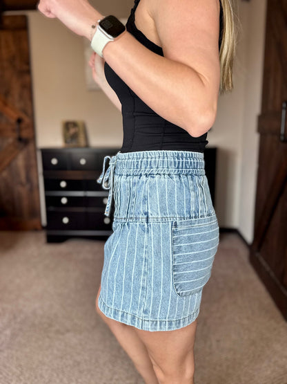 Coastal Pinstripe Shorts Preorder