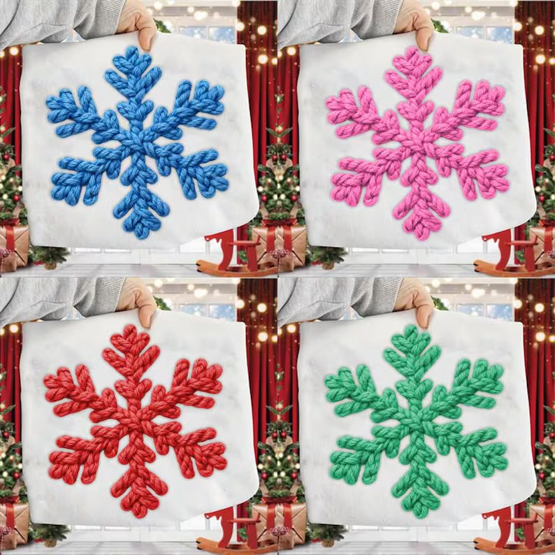 Faux Yarn Snowflake Sweatshirt Preorder