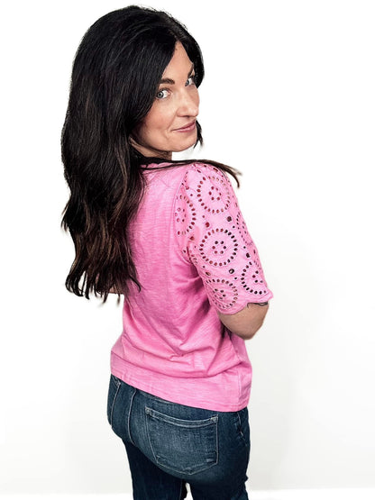 PREORDER: Breeze and Bloom Eyelet Tee