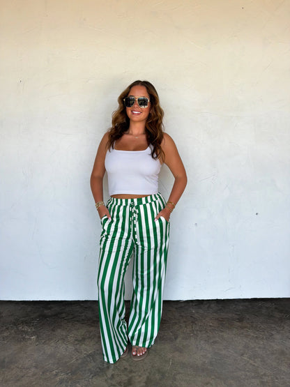 PREORDER: Game Day Vertical Striped Pants, Late August Arrival