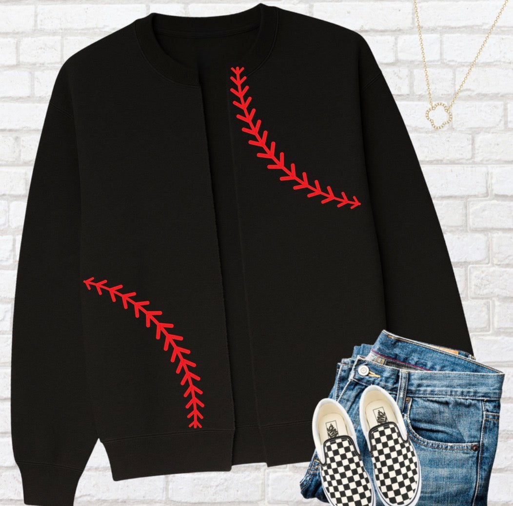 Baseball Threads Sweatshirt Cardigan Preorder