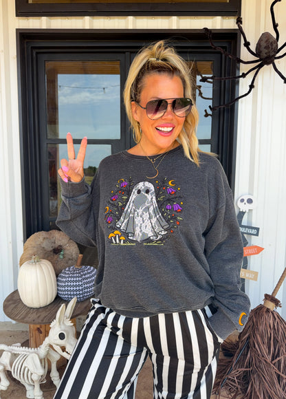 PREORDER: Ghost Embroidery Pullover, Early September Arrival