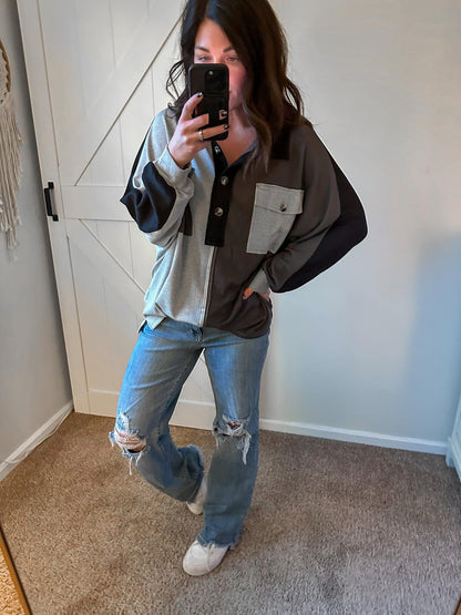 Preorder: Oversized Colorblock Bliss Pullover