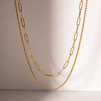 PREORDER: 18K Gold-Plated Double Layered Necklace