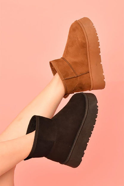 Black Platform Booties