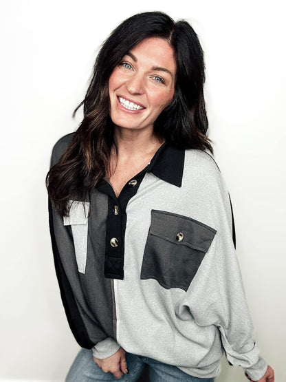 Preorder: Oversized Colorblock Bliss Pullover