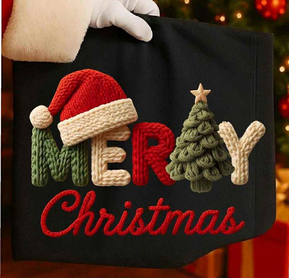 Faux Yarn Merry Sweatshirt Preorder