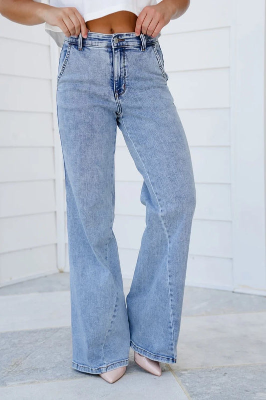 Judy Blue High Waist Wide Leg, 32.5” Inseam