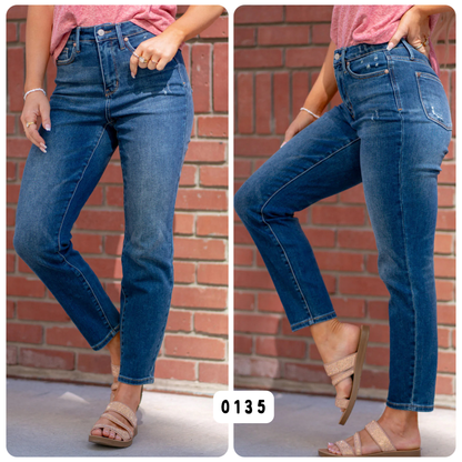 Judy Blue Tummy Control High Waist Slim Jeans, 28” Inseam