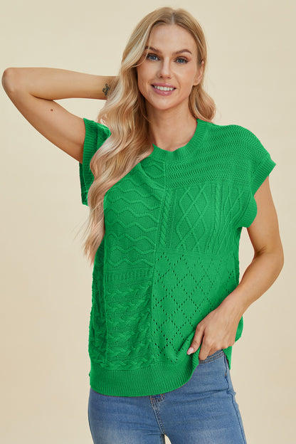 PREORDER: Cable-Knit Cap Sleeve Sweater