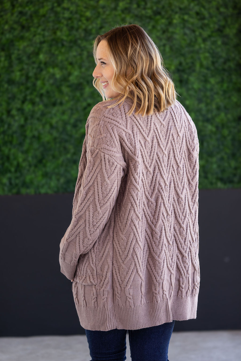 Brooks Button Sweater Cardigan - Light Mocha