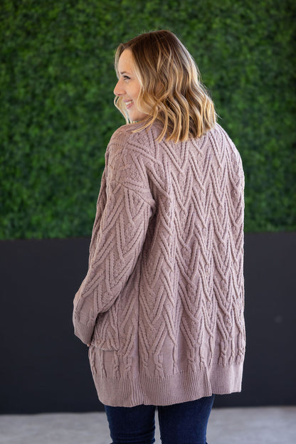 Brooks Button Sweater Cardigan - Light Mocha