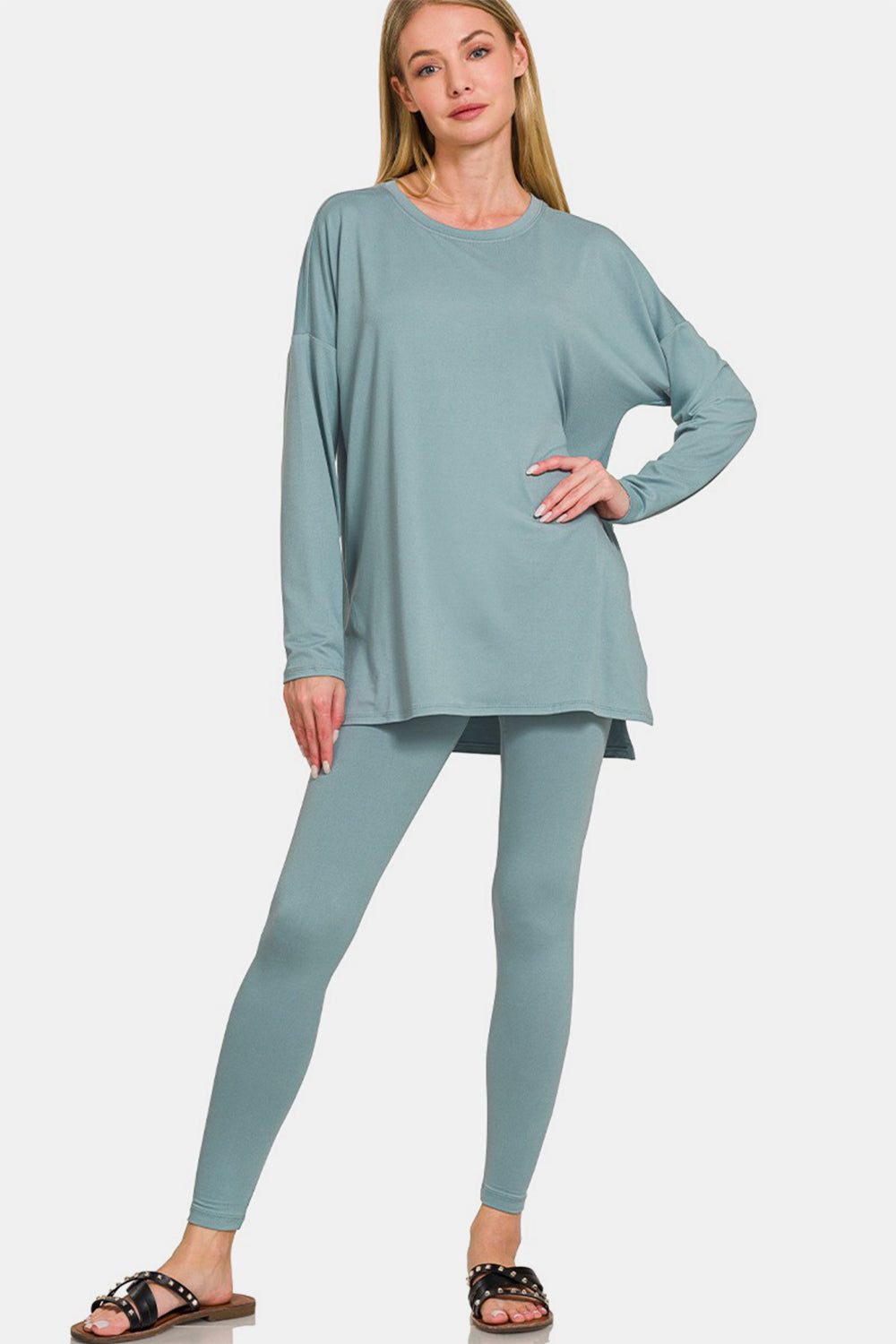 Zenana Buttery Soft Leggings Lounge Set