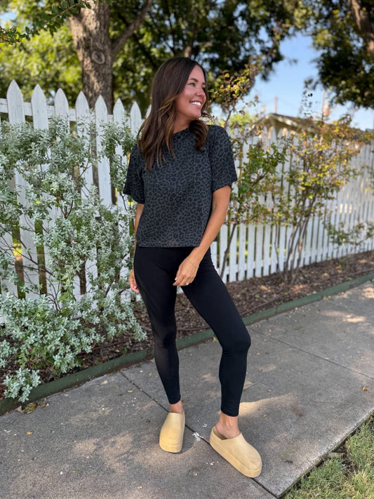 Boxy Leopard Basic Tee Preorder