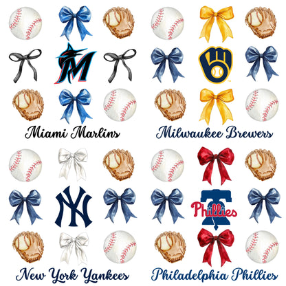 Baseball Team Bow Preorder