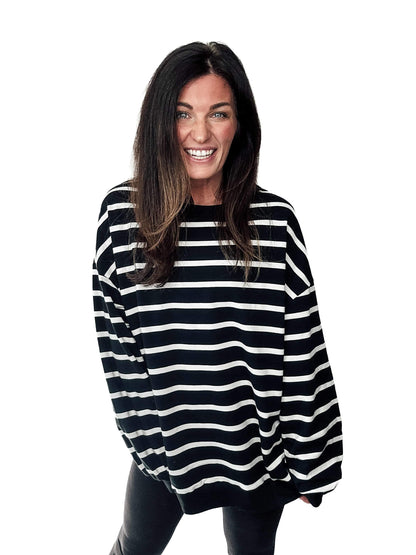 PREORDER: Oversized Striped Pullover in Three Colors