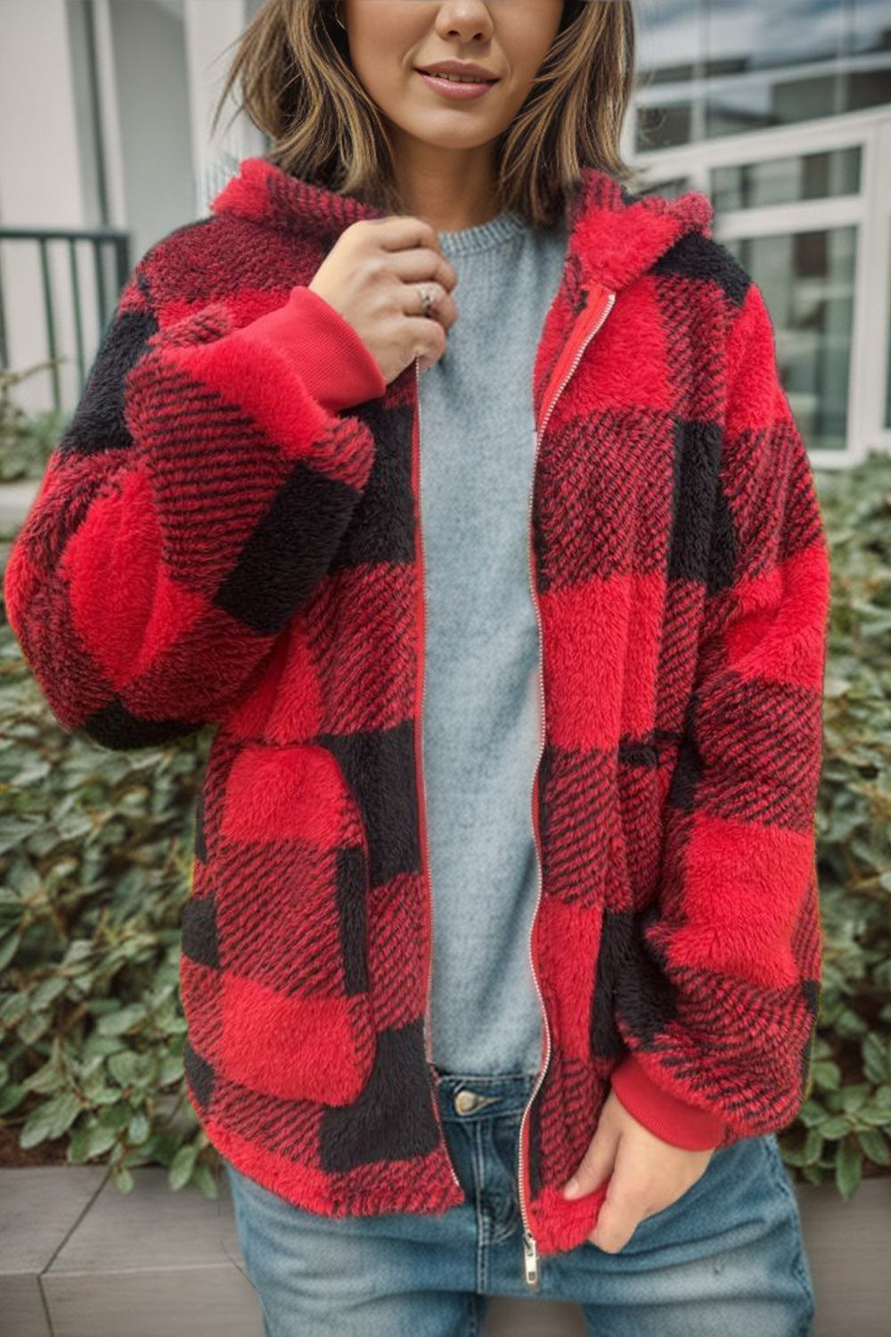 Preorder: Plaid Hooded Jacket