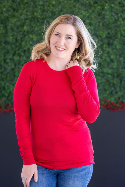 Blair Long Sleeve Top - Red