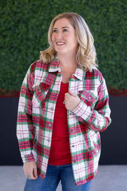 Plaid Shacket - Christmas Plaid