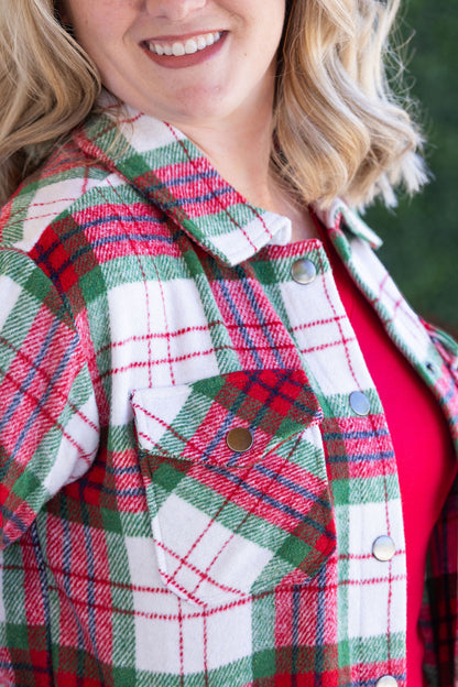 Plaid Shacket - Christmas Plaid