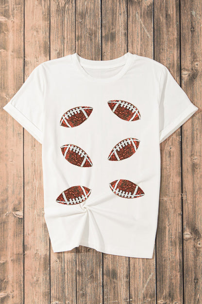 PREORDER: Sequin Football Tee