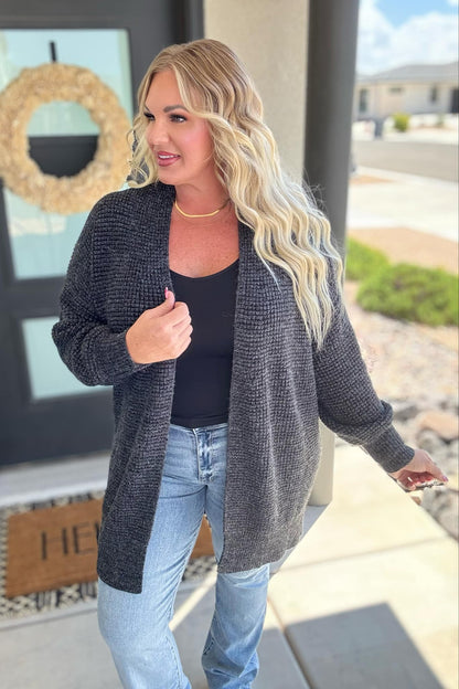 Contrast Trim Knit Cardigan in Four Colors