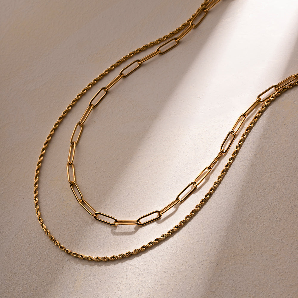 PREORDER: 18K Gold-Plated Double Layered Necklace