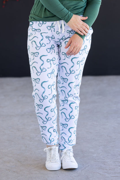 Classic Joggers - Green Ribbons