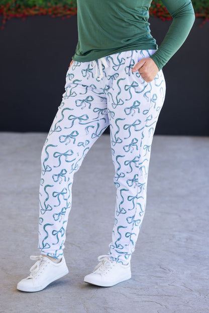 Classic Joggers - Green Ribbons