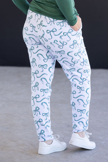 Classic Joggers - Green Ribbons