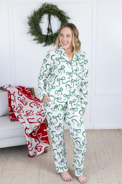 Ribbon Pajama Set - Green