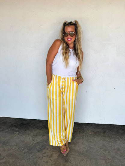 PREORDER: Game Day Vertical Striped Pants, Late August Arrival