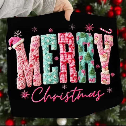 Faux Yarn Merry Sweatshirt Preorder