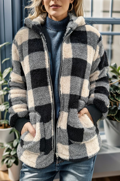 Preorder: Plaid Hooded Jacket