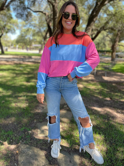 Finnley Colorblock Pullover in Four Colors