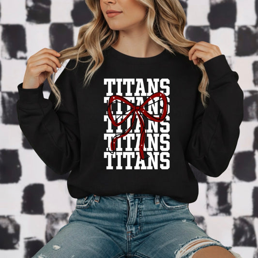 Stacked Titan Bow Sweatshirt Preorder
