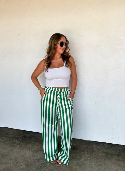 PREORDER: Game Day Vertical Striped Pants, Late August Arrival