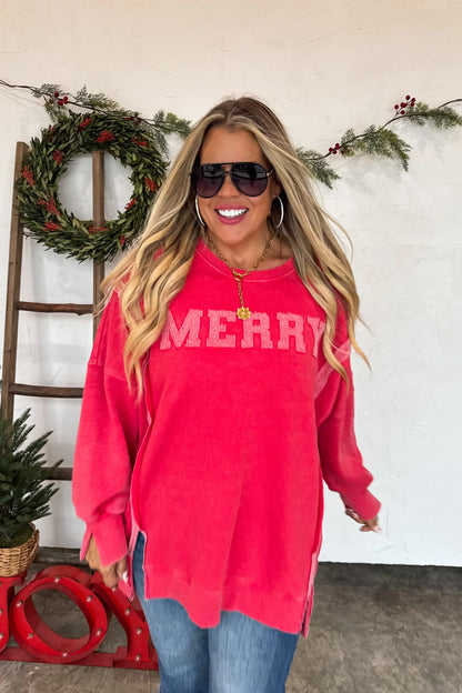 PREORDER: Classic Crew Pullover Merry, Late October Arrival