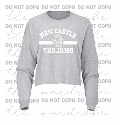 Ladies Boxy Crop Trojans Preorder