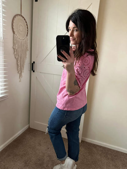 PREORDER: Breeze and Bloom Eyelet Tee